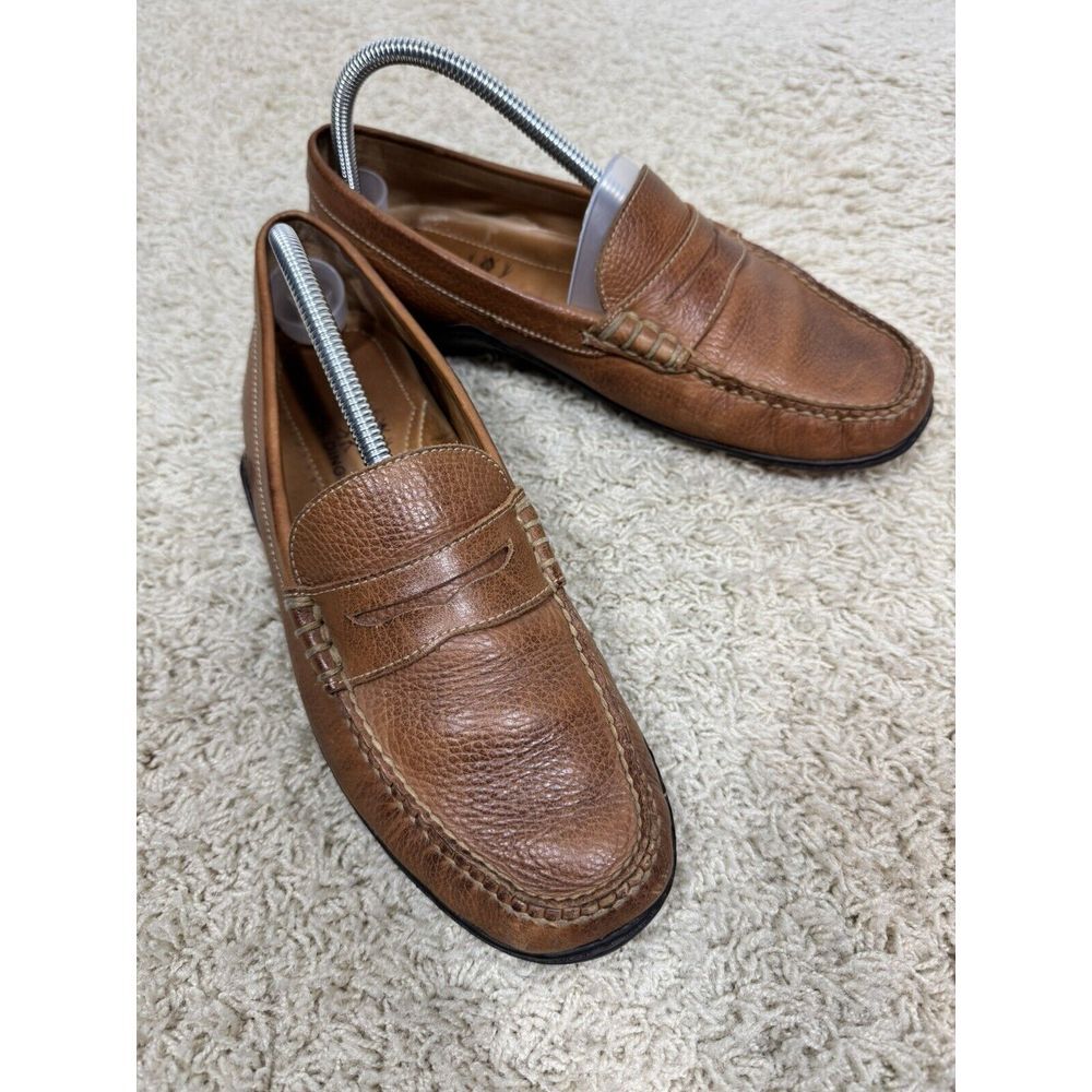 Martin Dingman Men's Bill American Bison Penny Loafer Shoes Size 9 Vibram Sole‎